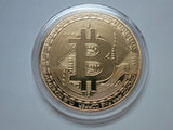 Bitcoin Gold Plated Color Physical Coin Cryptocurrency BTC Collectible Coin