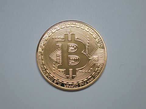 Bitcoin Gold Plated Color Physical Coin Cryptocurrency BTC Collectible Coin