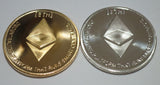 Set of Gold and Silver Plated Color Ethereum Coins ETH Physical Cryptocurrency Collectible Coins by TrendyLuz