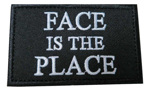 Face Is The Place Morale Tactical Gaming Embroidered Velcro Patch